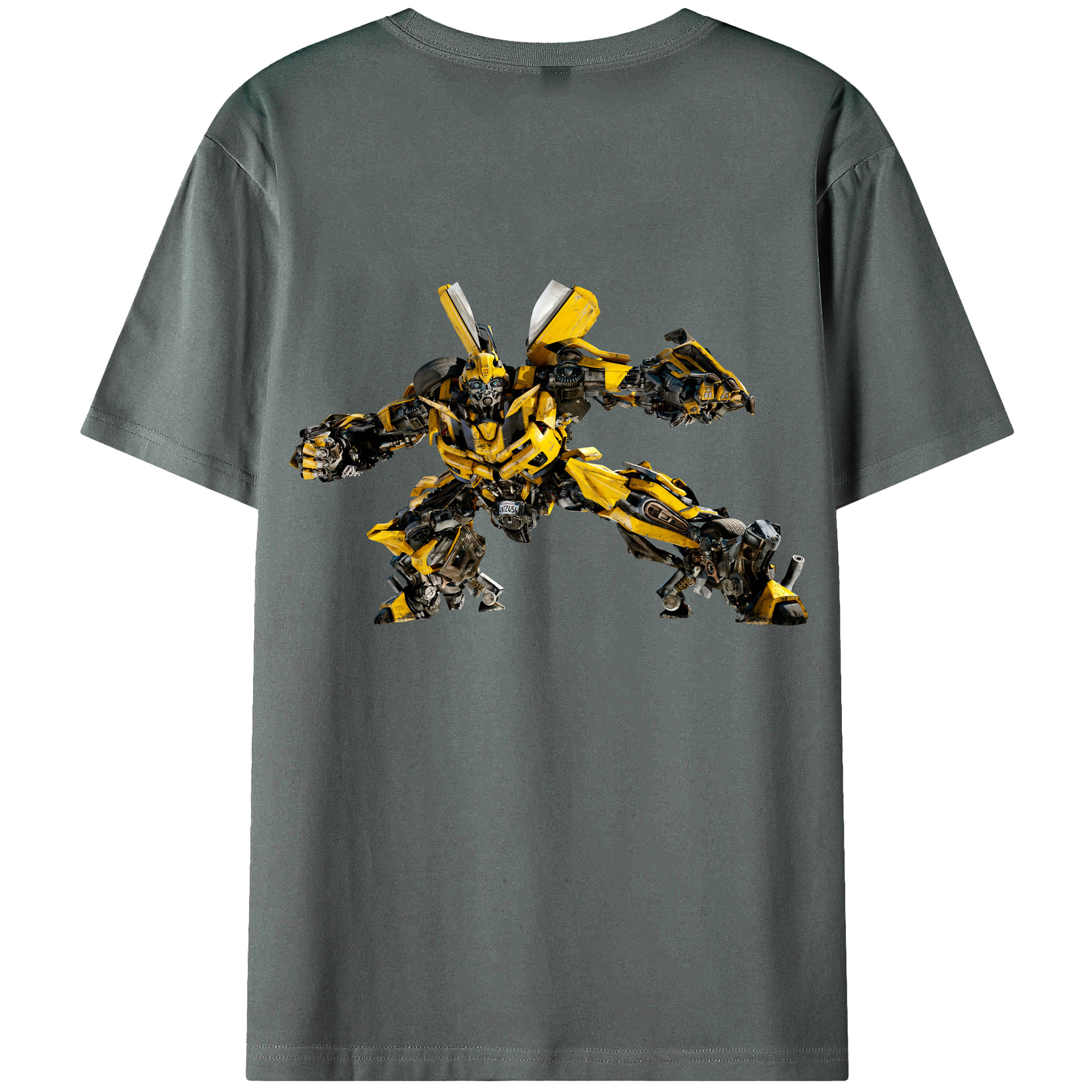 （画像用） Transformers トランスフォーマー 綿100％ メンズ半袖Tシャツ（バックプリント） 通気性
